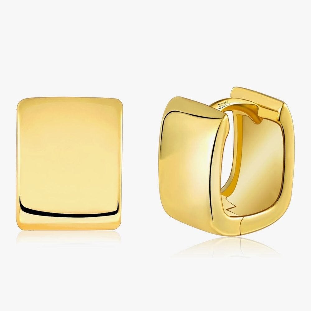 NEW 14k Gold Plated Elegant Gold Hoop Earrings